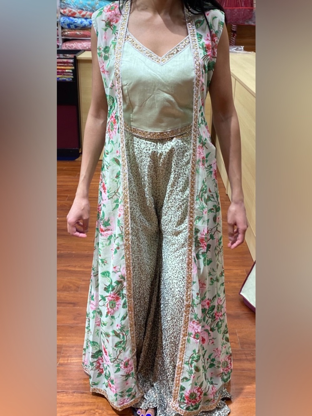 Floral indo western outfit